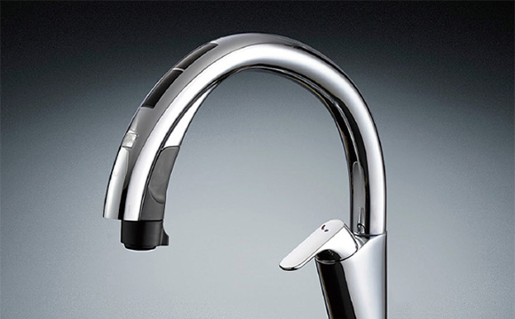 浄水器ビルトイン型タッチレスシャワー混合水栓